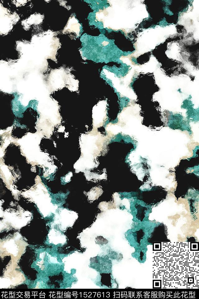 抽象男装满版花肌理数码印花华亿平台下载（图片编号: 1527613） - 瓦栏（Walan）