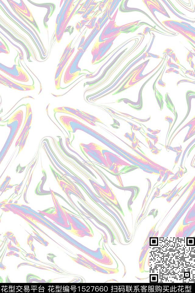 抽象女装镭射数码印花华亿平台下载（图片编号: 1527660） - 瓦栏（Walan）