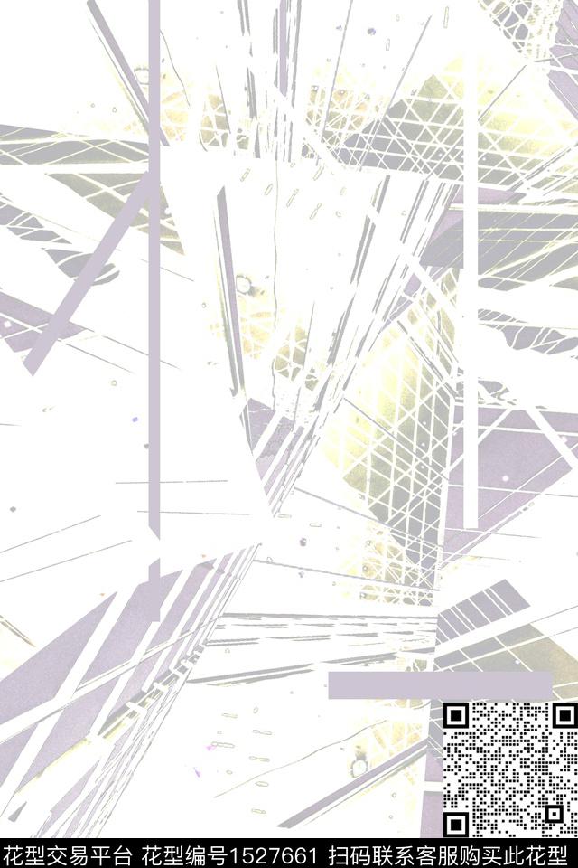 女装抽象几何数码印花华亿平台下载（图片编号: 1527661） - 瓦栏（Walan）