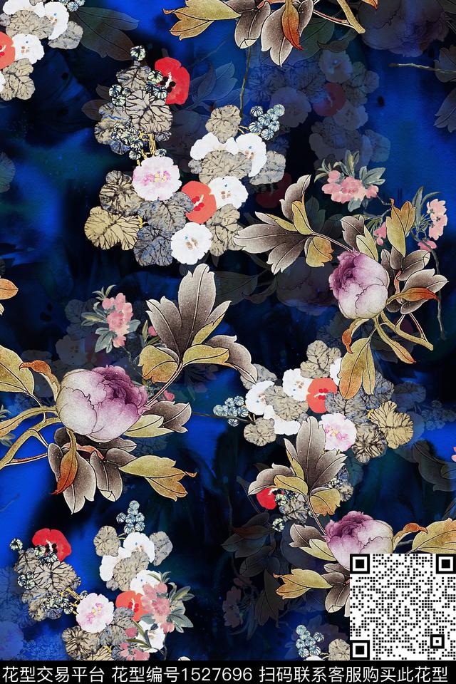 花卉中老年数码华亿平台数码印花华亿平台下载（图片编号: 1527696） - 瓦栏（Walan）
