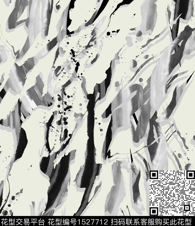 水墨连衣裙数码华亿平台数码印花华亿平台下载（图片编号: 1527712） - 瓦栏（Walan）