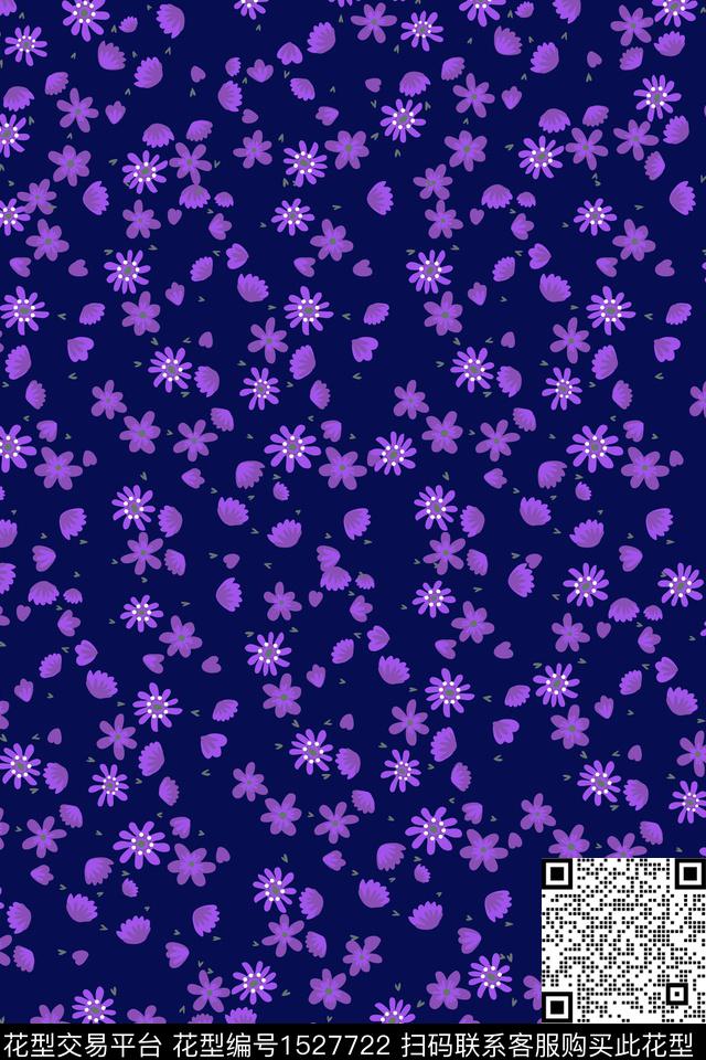 花卉水印小碎花传统印花华亿平台下载（图片编号: 1527722） - 瓦栏（Walan）