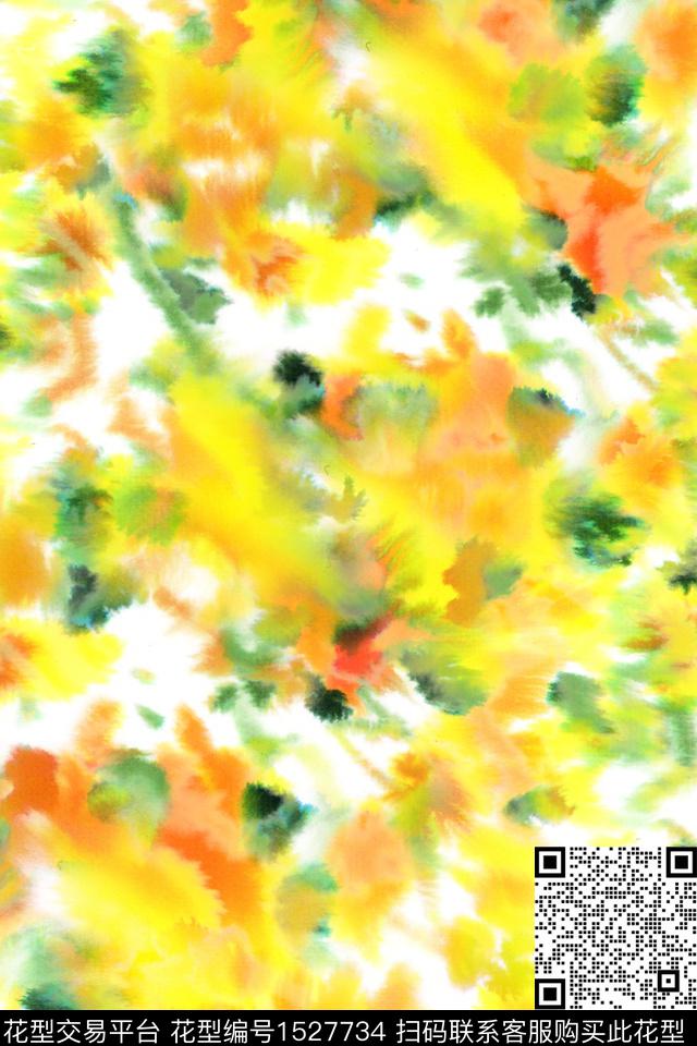 真丝抽象肌理数码印花华亿平台下载（图片编号: 1527734） - 瓦栏（Walan）