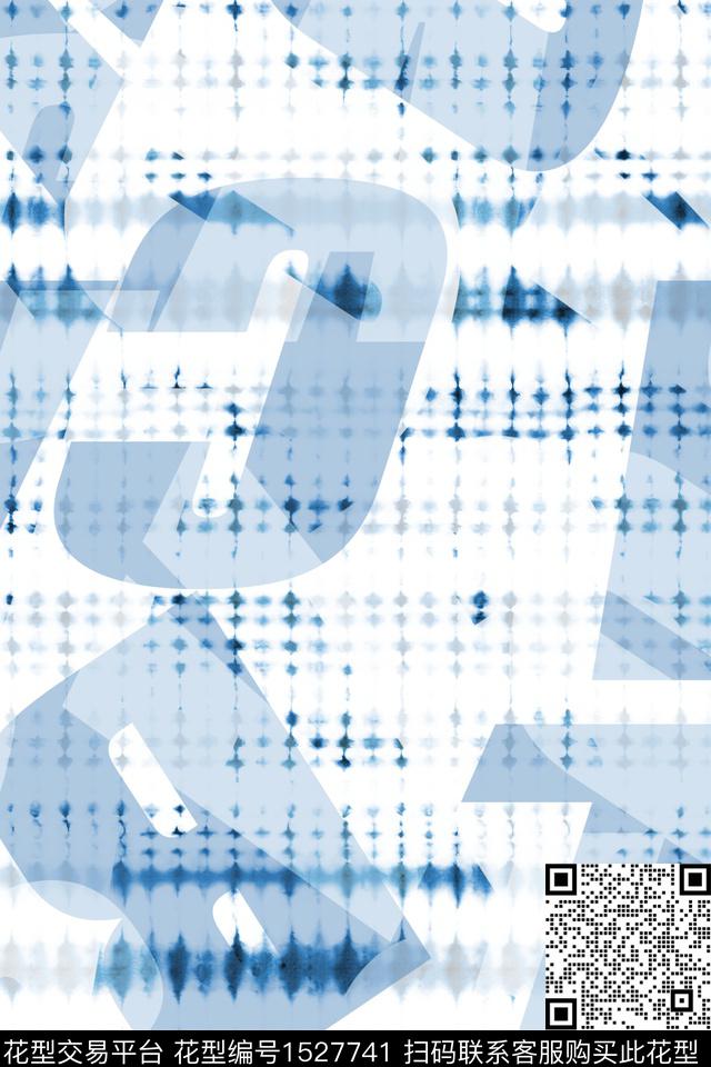 字母抽象男装数码印花华亿平台下载（图片编号: 1527741） - 瓦栏（Walan）