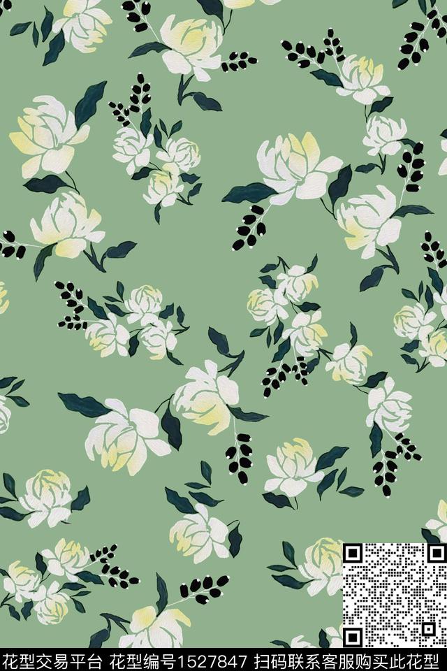 民族风春夏华亿平台手绘数码印花华亿平台下载（图片编号: 1527847） - 瓦栏（Walan）