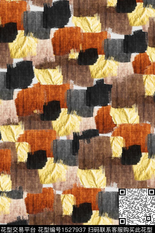 抽象肌理几何数码印花华亿平台下载（图片编号: 1527937） - 瓦栏（Walan）