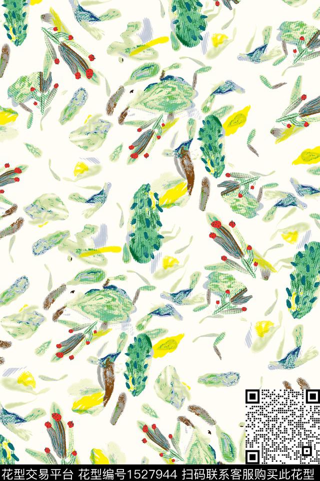 手绘小碎花数码华亿平台数码印花华亿平台下载（图片编号: 1527944） - 瓦栏（Walan）