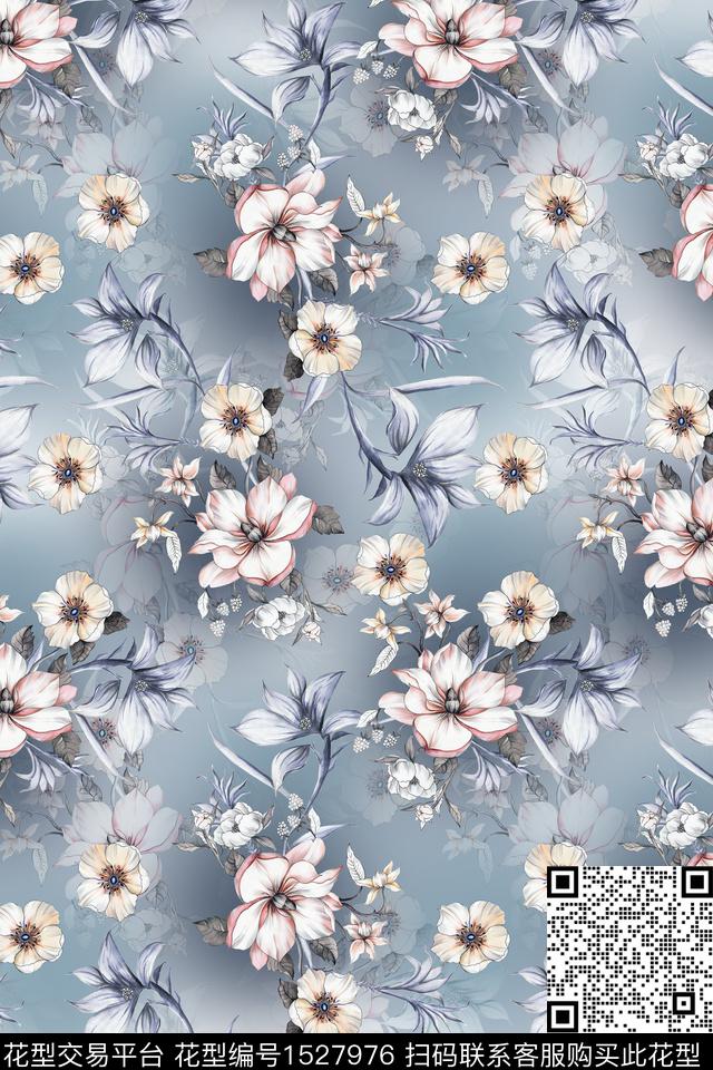 春夏华亿平台真丝花卉数码印花华亿平台下载（图片编号: 1527976） - 瓦栏（Walan）