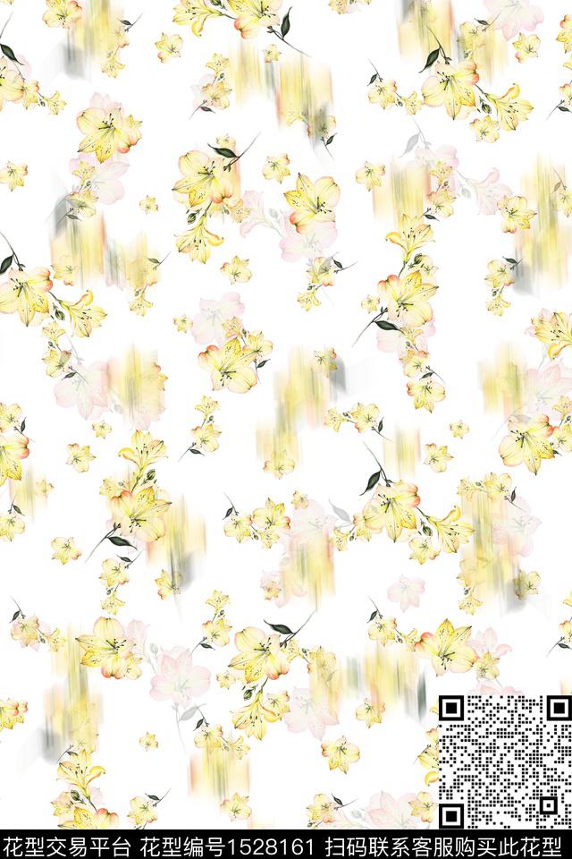 年轻女性花卉雪纺数码印花华亿平台下载（图片编号: 1528161） - 瓦栏（Walan）