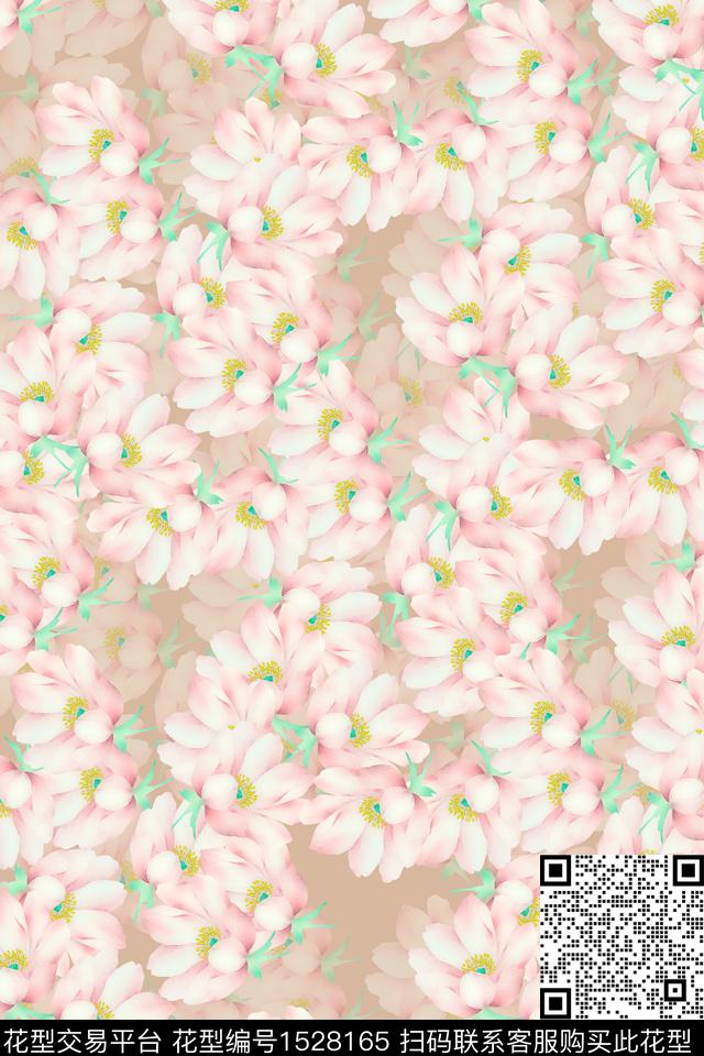 女装小碎花连衣裙数码印花华亿平台下载（图片编号: 1528165） - 瓦栏（Walan）