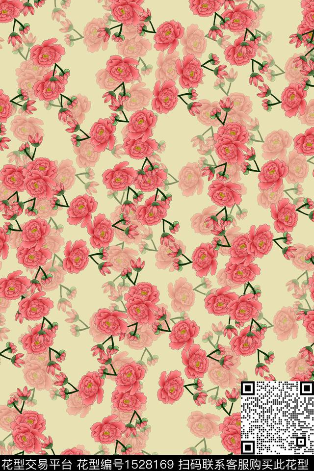 女装小碎花连衣裙数码印花华亿平台下载（图片编号: 1528169） - 瓦栏（Walan）