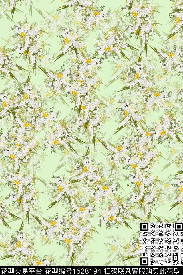 水彩花卉小碎花数码印花华亿平台下载（图片编号: 1528194） - 瓦栏（Walan）