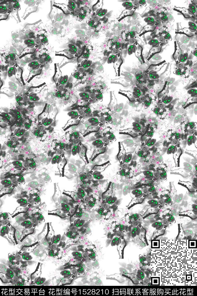 春夏华亿平台小花连衣裙数码印花华亿平台下载（图片编号: 1528210） - 瓦栏（Walan）