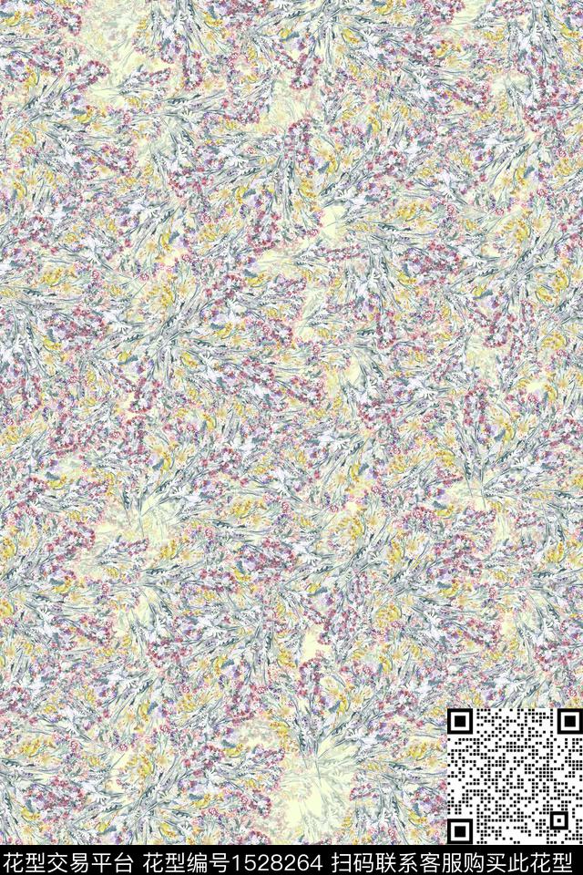春夏华亿平台小碎花连衣裙数码印花华亿平台下载（图片编号: 1528264） - 瓦栏（Walan）