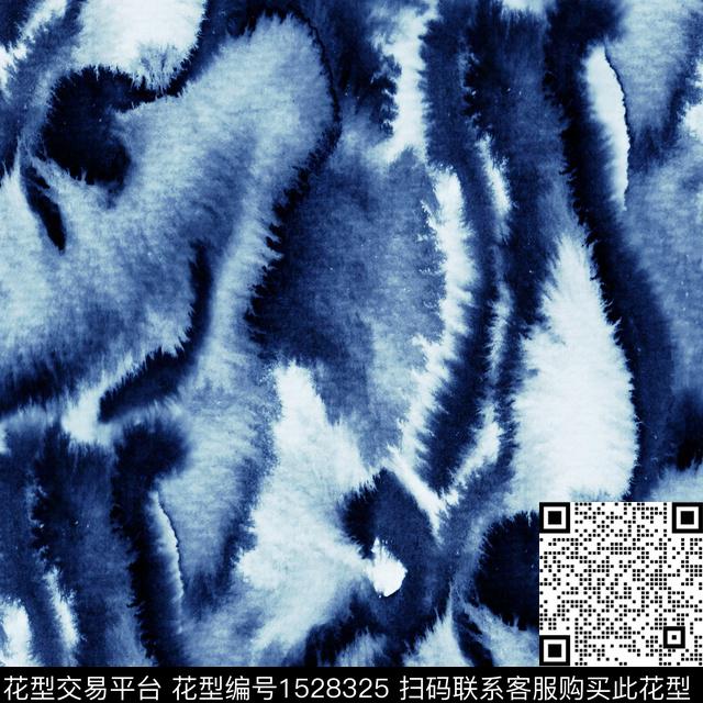 水彩抽象男装扎染华亿平台数码印花华亿平台下载（图片编号: 1528325） - 瓦栏（Walan）