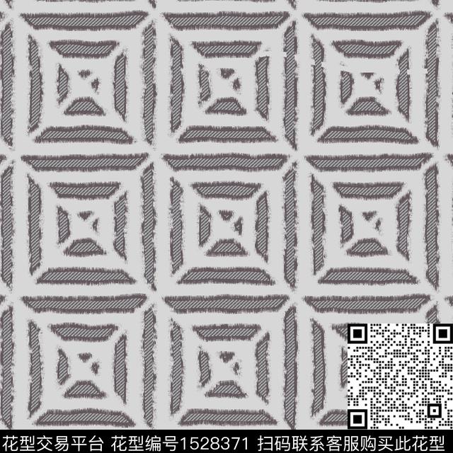 传统条纹几何传统印花华亿平台下载（图片编号: 1528371） - 瓦栏（Walan）