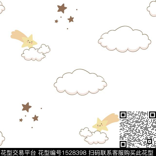 云朵卡通童装传统印花华亿平台下载（图片编号: 1528398） - 瓦栏（Walan）