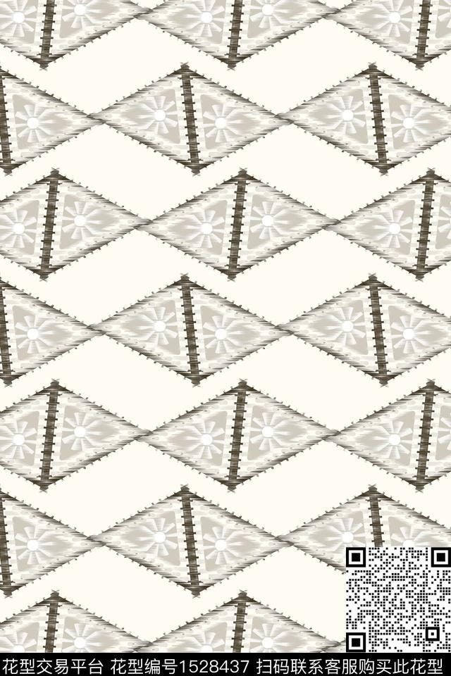 女装几何三角形数码印花华亿平台下载（图片编号: 1528437） - 瓦栏（Walan）