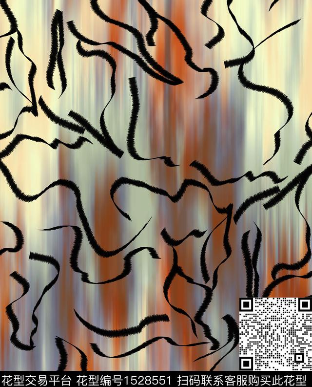 女装肌理连衣裙数码印花华亿平台下载（图片编号: 1528551） - 瓦栏（Walan）