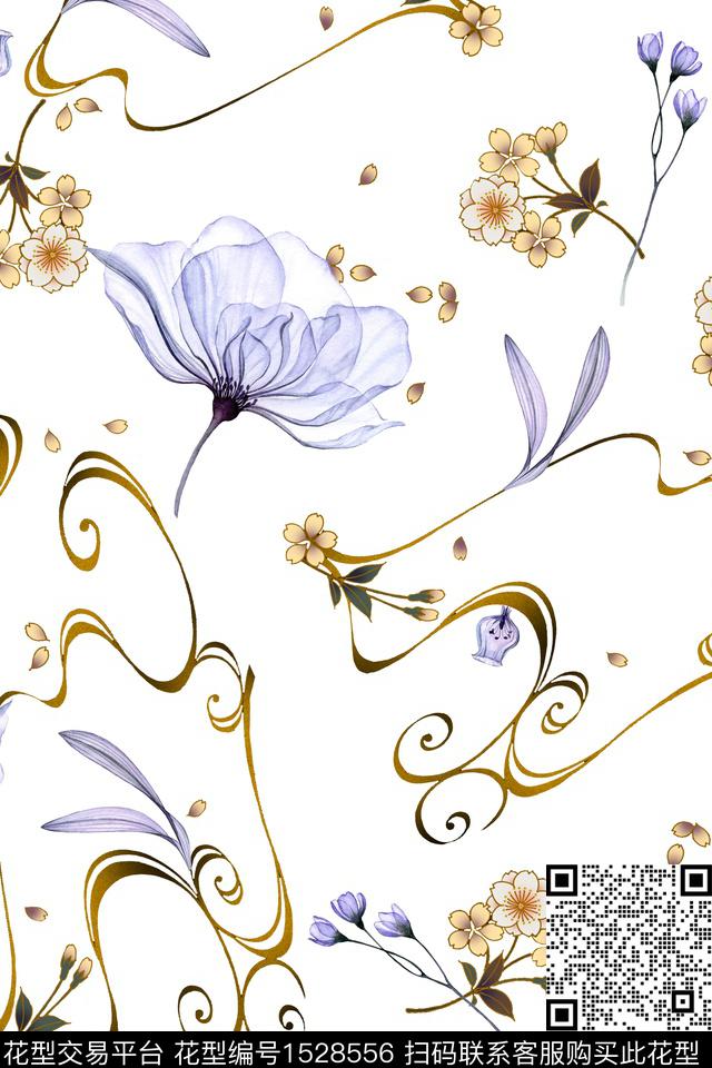 绿植树叶创意小清新数码印花华亿平台下载（图片编号: 1528556） - 瓦栏（Walan）