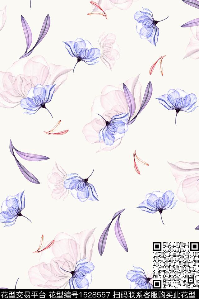 年轻女性绿植树叶创意数码印花华亿平台下载（图片编号: 1528557） - 瓦栏（Walan）