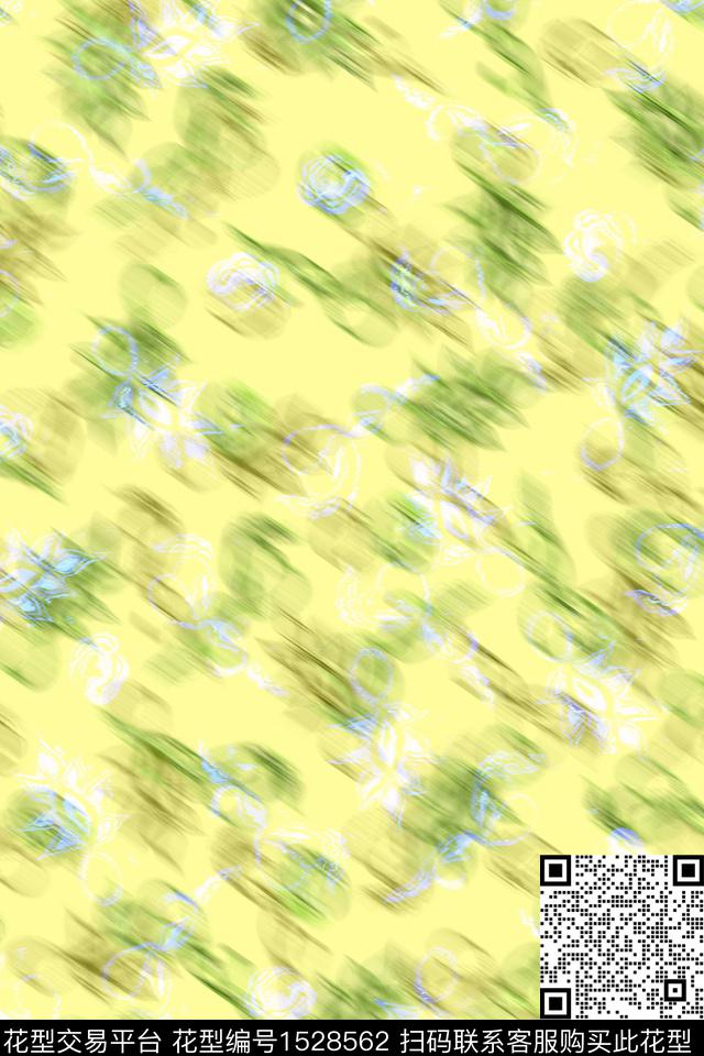 花卉肌理抽象数码印花华亿平台下载（图片编号: 1528562） - 瓦栏（Walan）