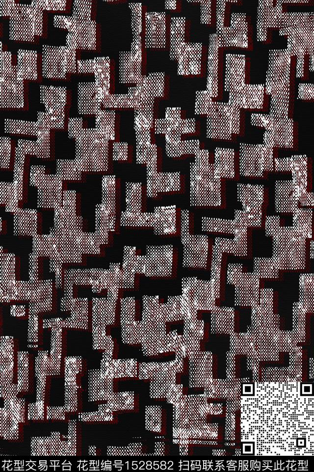 抽象几何数码印花华亿平台下载（图片编号: 1528582） - 瓦栏（Walan）