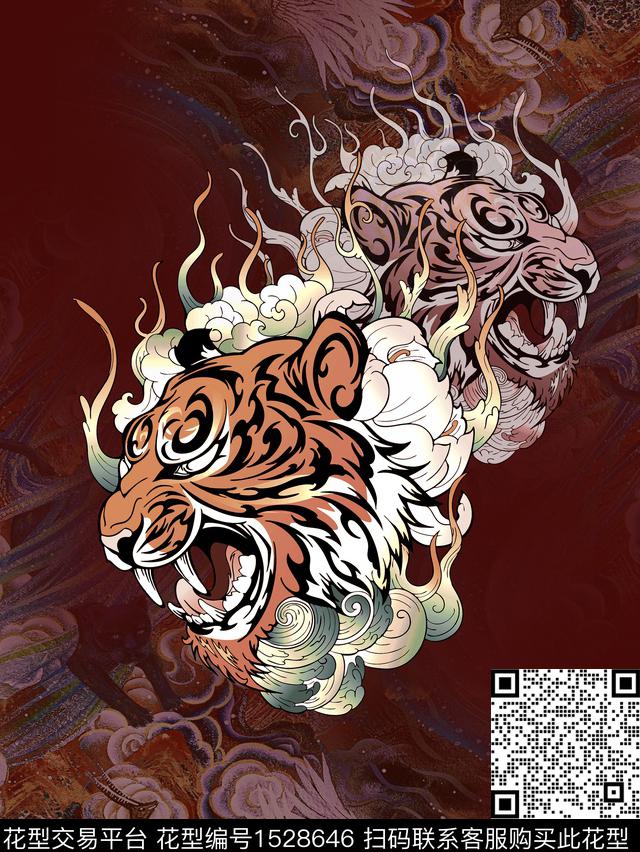 老虎潮牌男装华亿平台男T数码印花华亿平台下载（图片编号: 1528646） - 瓦栏（Walan）