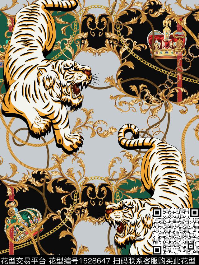 老虎欧洲潮牌男装华亿平台数码印花华亿平台下载（图片编号: 1528647） - 瓦栏（Walan）