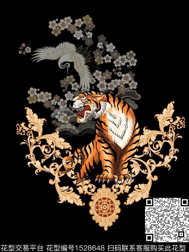 老虎欧洲大牌风数码印花华亿平台下载（图片编号: 1528648） - 瓦栏（Walan）