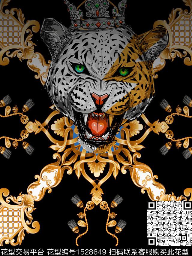 欧洲潮牌男装华亿平台豹子数码印花华亿平台下载（图片编号: 1528649） - 瓦栏（Walan）