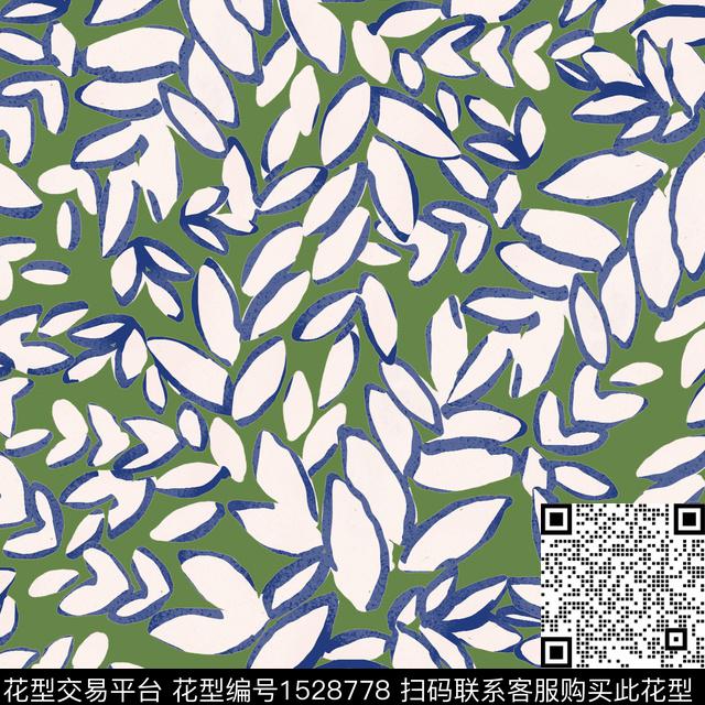 绿色绿植树叶年轻女性数码印花华亿平台下载（图片编号: 1528778） - 瓦栏（Walan）