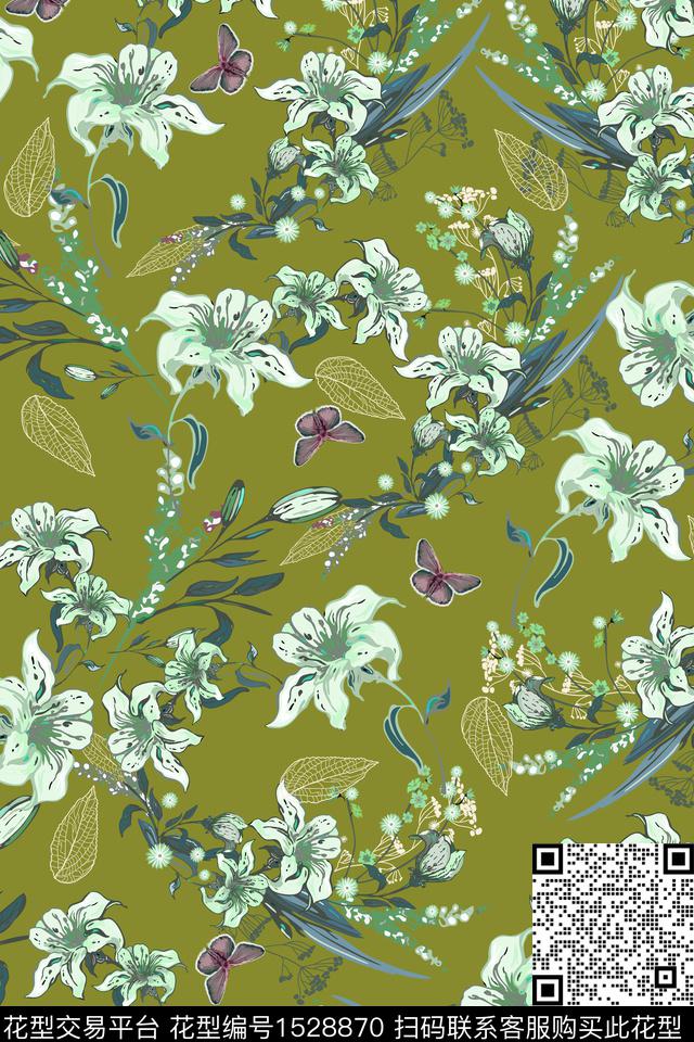 女装大牌风热带华亿平台数码印花华亿平台下载（图片编号: 1528870） - 瓦栏（Walan）