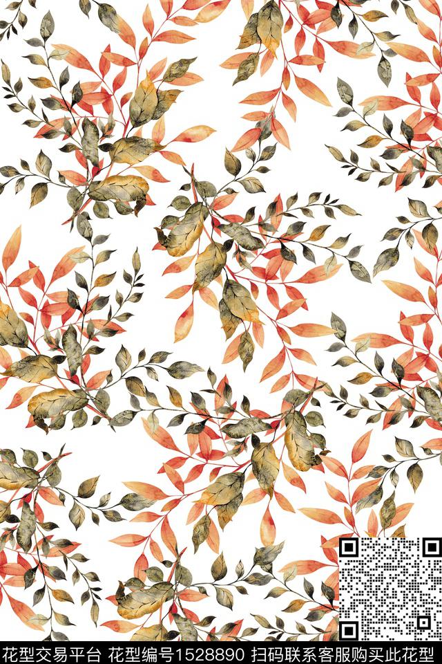 年轻女性春夏华亿平台植物数码印花华亿平台下载（图片编号: 1528890） - 瓦栏（Walan）