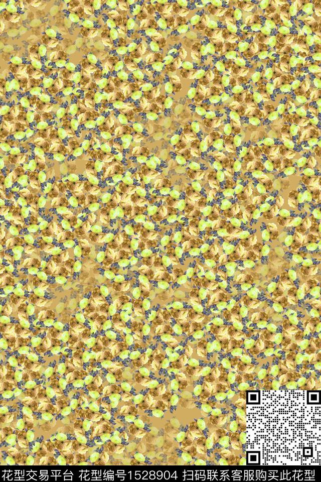 春夏华亿平台小碎花连衣裙数码印花华亿平台下载（图片编号: 1528904） - 瓦栏（Walan）