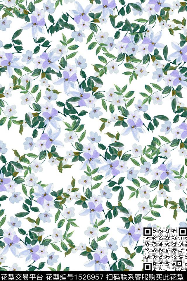 女装花卉小碎花数码印花华亿平台下载（图片编号: 1528957） - 瓦栏（Walan）
