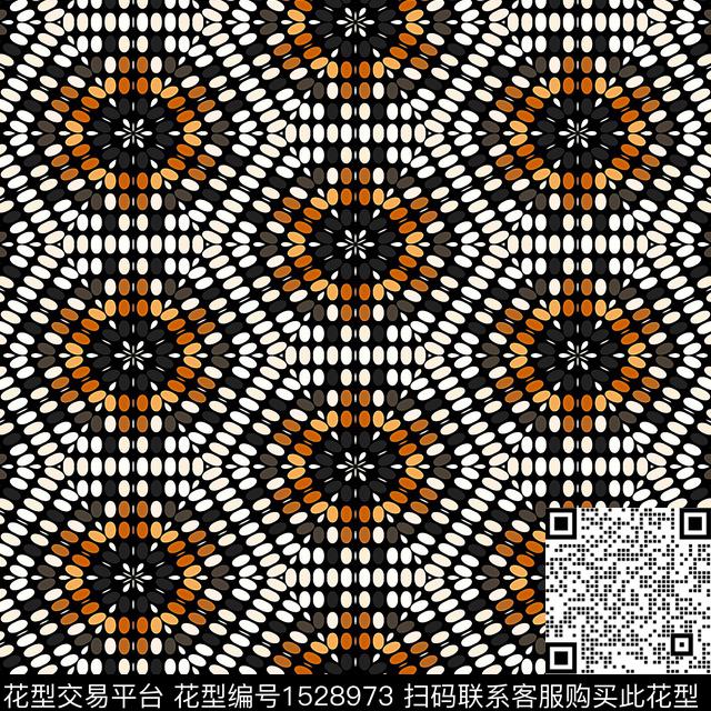 格子抽象几何数码印花华亿平台下载（图片编号: 1528973） - 瓦栏（Walan）