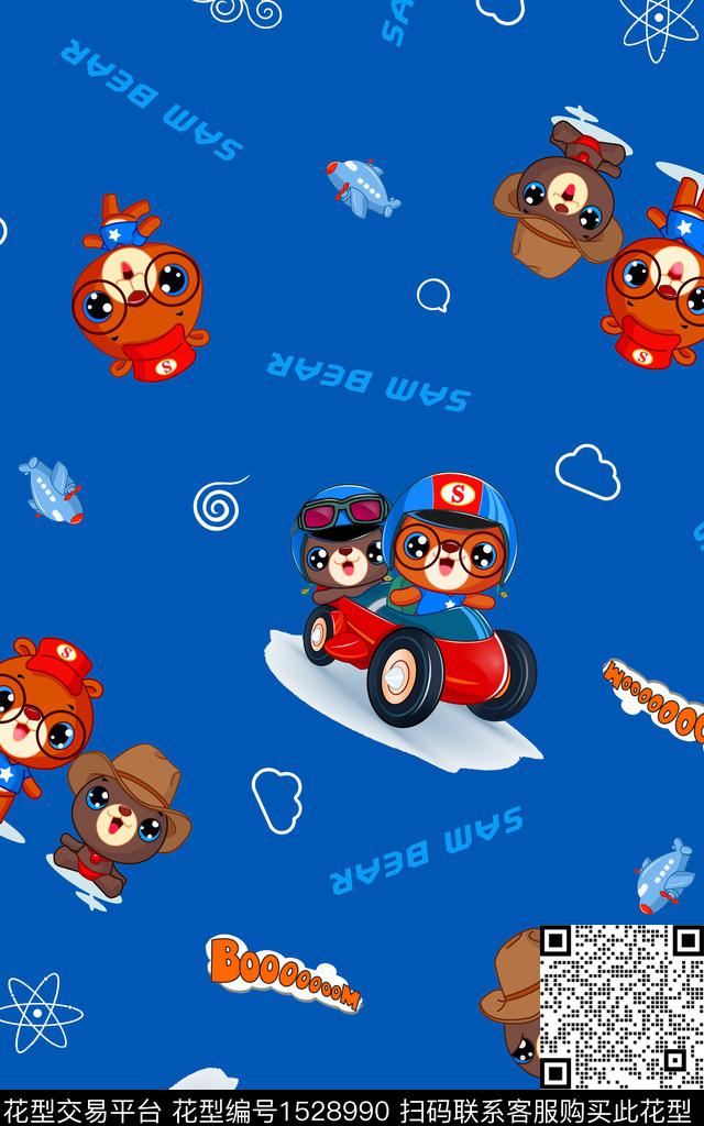 动物卡通童装传统印花华亿平台下载（图片编号: 1528990） - 瓦栏（Walan）