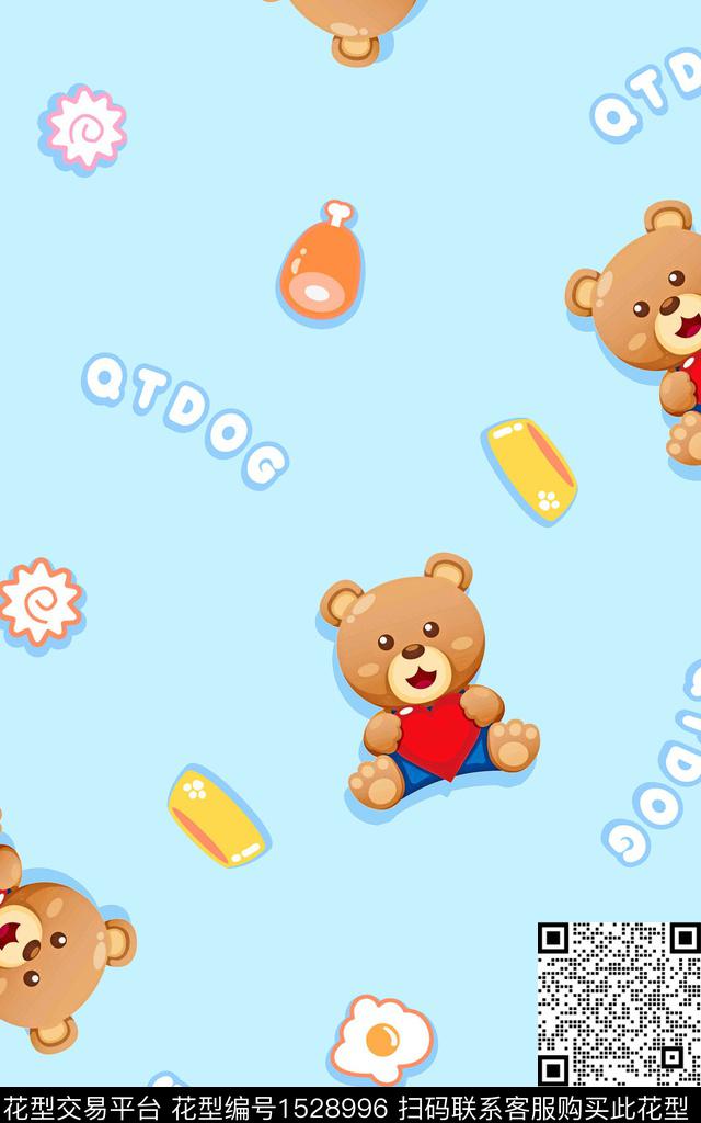 动物卡通童装传统印花华亿平台下载（图片编号: 1528996） - 瓦栏（Walan）