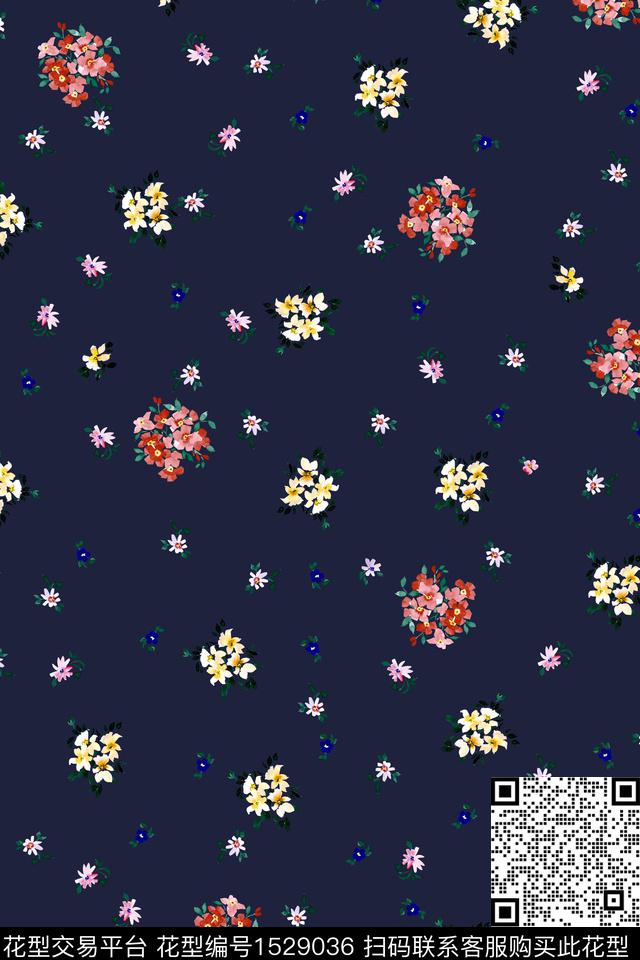 女装花卉小碎花数码印花华亿平台下载（图片编号: 1529036） - 瓦栏（Walan）