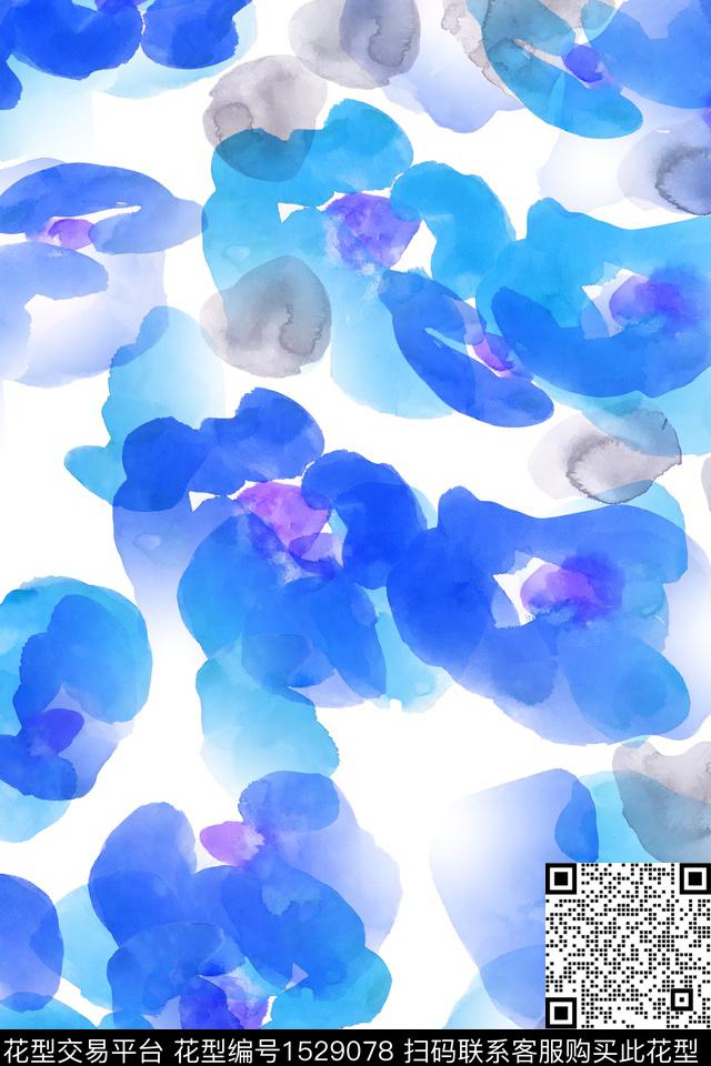 女装春夏华亿平台抽象花卉数码印花华亿平台下载（图片编号: 1529078） - 瓦栏（Walan）