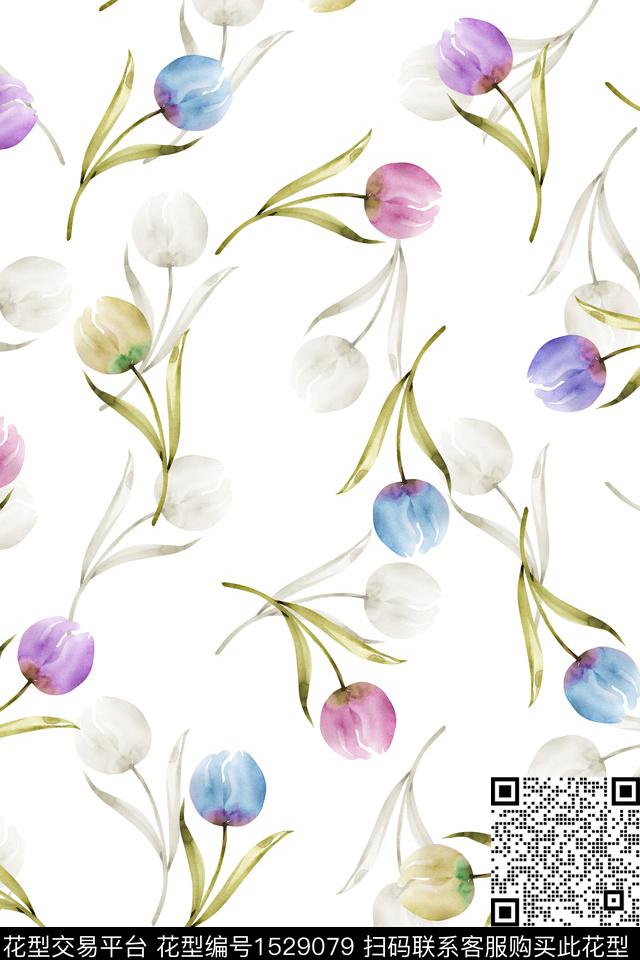 女装春夏华亿平台花卉数码印花华亿平台下载（图片编号: 1529079） - 瓦栏（Walan）