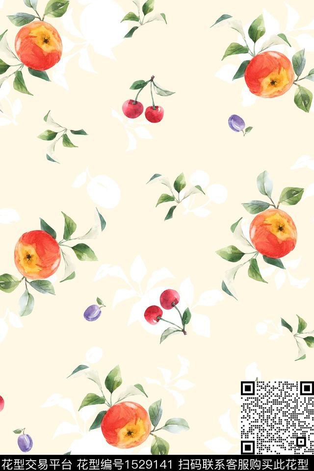 小清新年轻女性绿植树叶数码印花华亿平台下载（图片编号: 1529141） - 瓦栏（Walan）