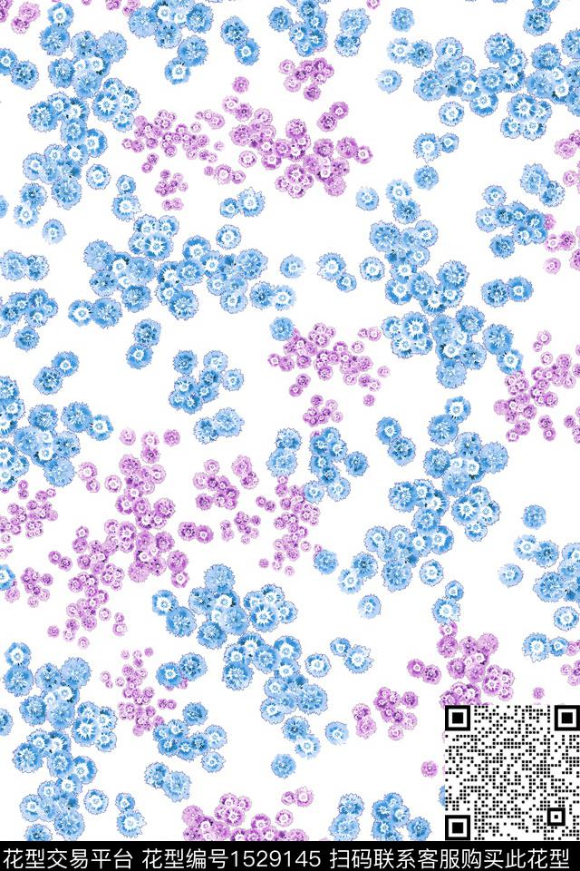 小清新年轻女性花卉数码印花华亿平台下载（图片编号: 1529145） - 瓦栏（Walan）