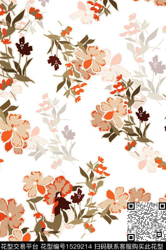 女装春夏华亿平台花卉数码印花华亿平台下载（图片编号: 1529214） - 瓦栏（Walan）