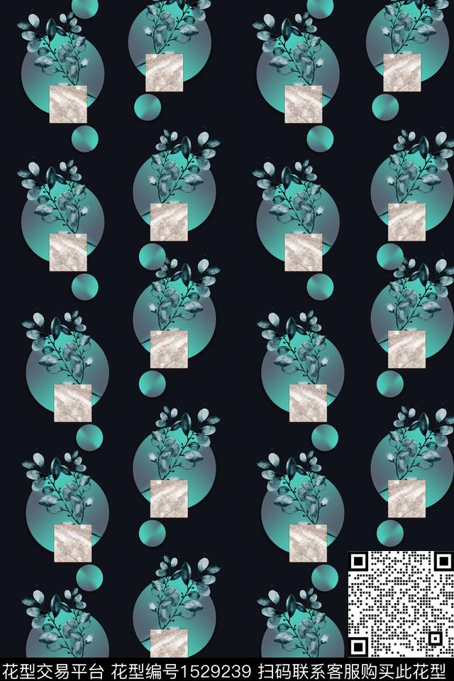 女装绿植树叶叶子数码印花华亿平台下载（图片编号: 1529239） - 瓦栏（Walan）