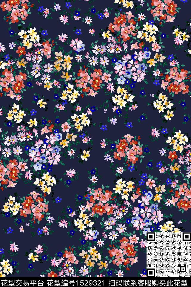 女装花卉小碎花数码印花华亿平台下载（图片编号: 1529321） - 瓦栏（Walan）