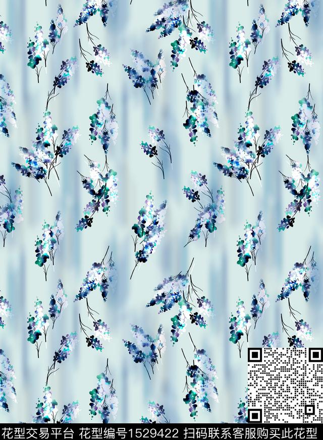 女装花卉连衣裙数码印花华亿平台下载（图片编号: 1529422） - 瓦栏（Walan）