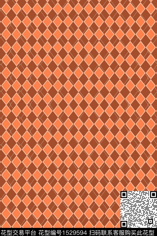 条纹手绘几何数码印花华亿平台下载（图片编号: 1529594） - 瓦栏（Walan）