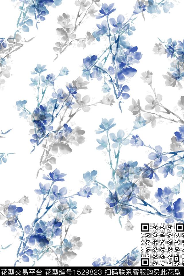 女装春夏华亿平台花卉数码印花华亿平台下载（图片编号: 1529823） - 瓦栏（Walan）